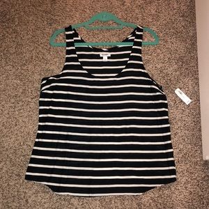 Black And White Striped Tank Top